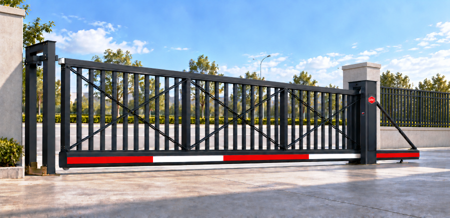 Cửa cổng trượt tự động bằng nh&ocirc;m cao cấp