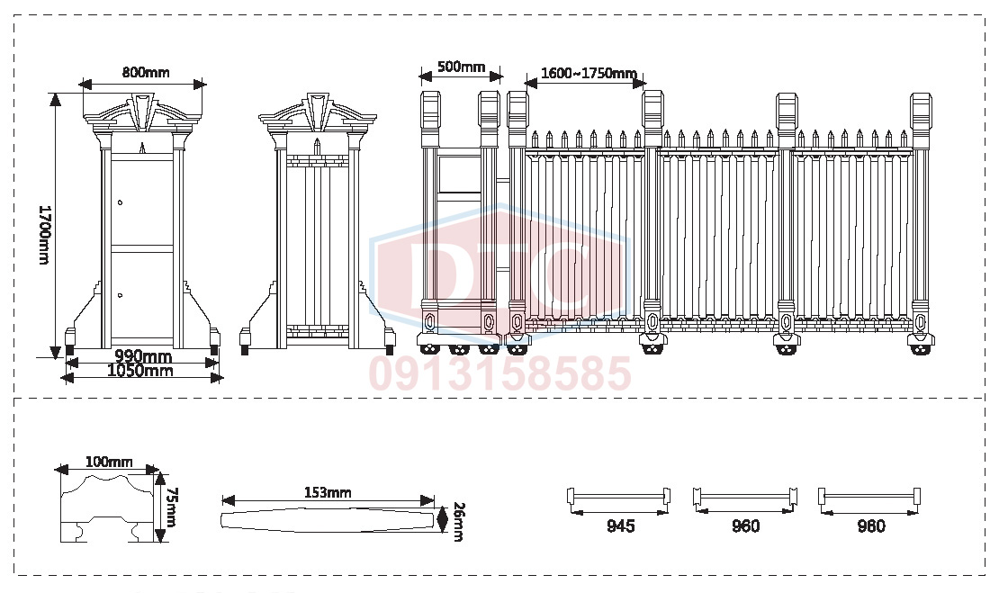 CỔNG XẾP A-803