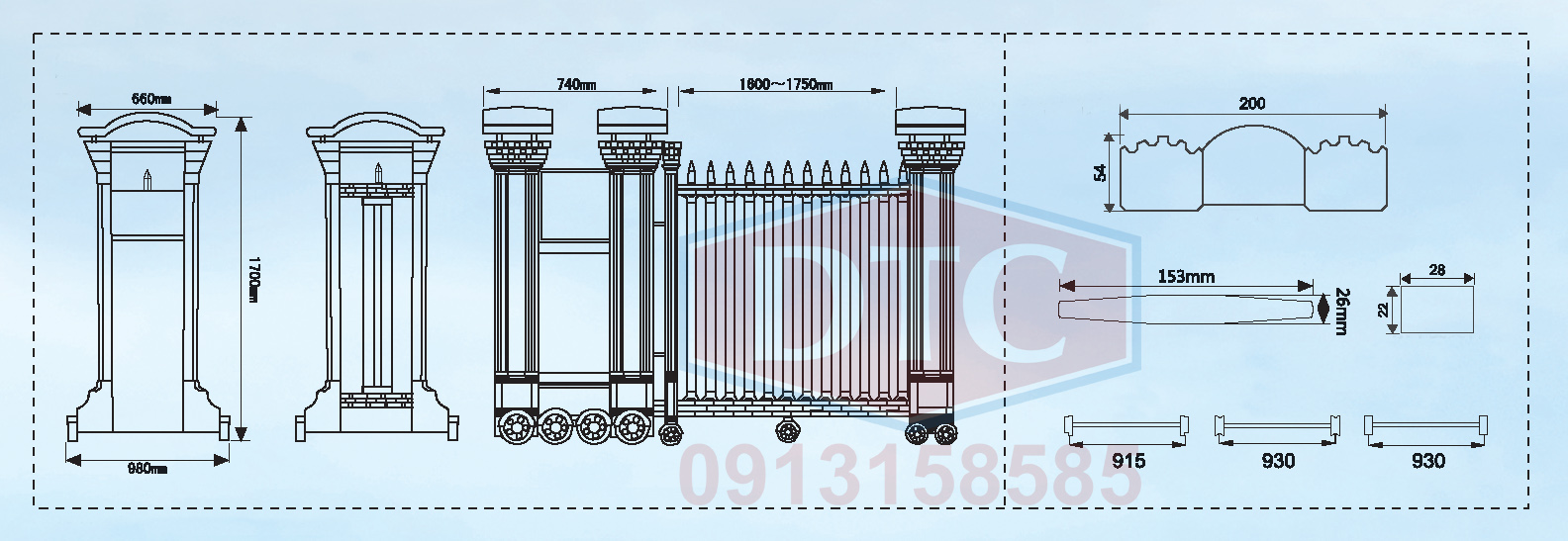 CỔNG XẾP C-802