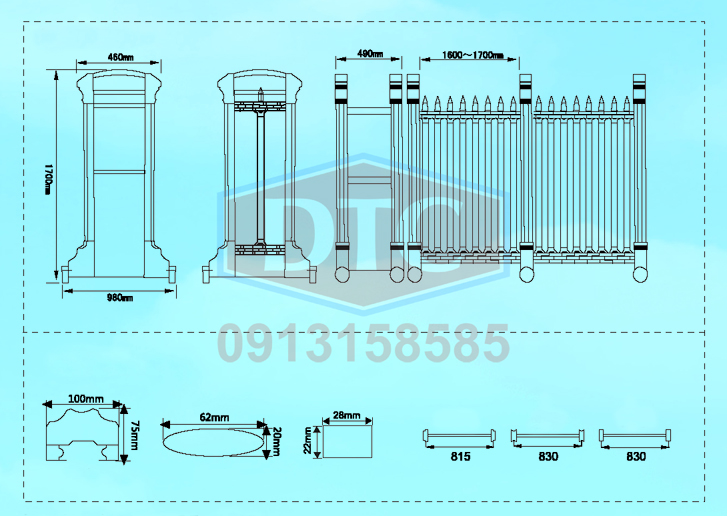 CỔNG XẾP C-809