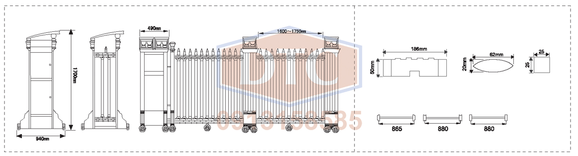 CỔNG XẾP C-818