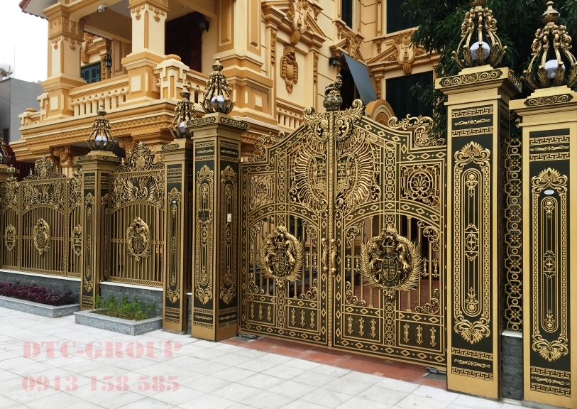 Cửa cổng nhôm đúc, cửa cổng biệt thự 16