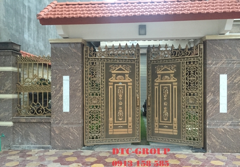 Cửa cổng nhôm đúc, cửa cổng biệt thự 13