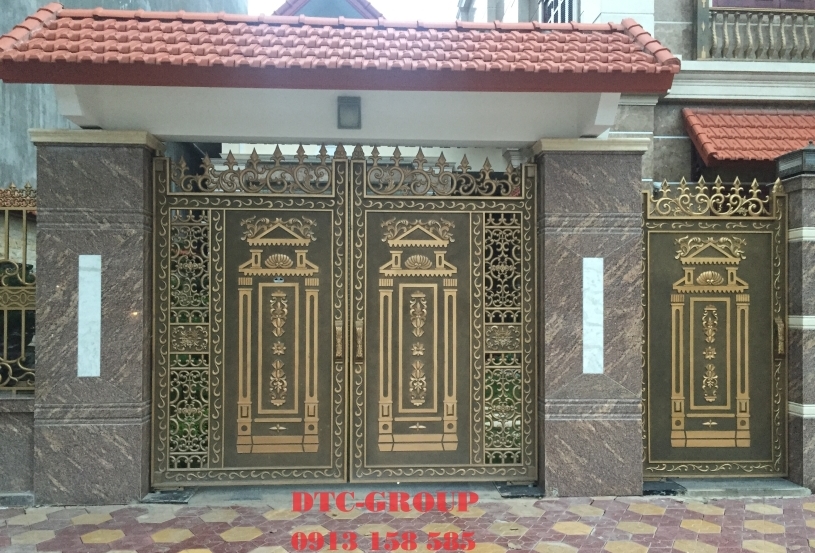 Cửa cổng nhôm đúc, cửa cổng biệt thự 14