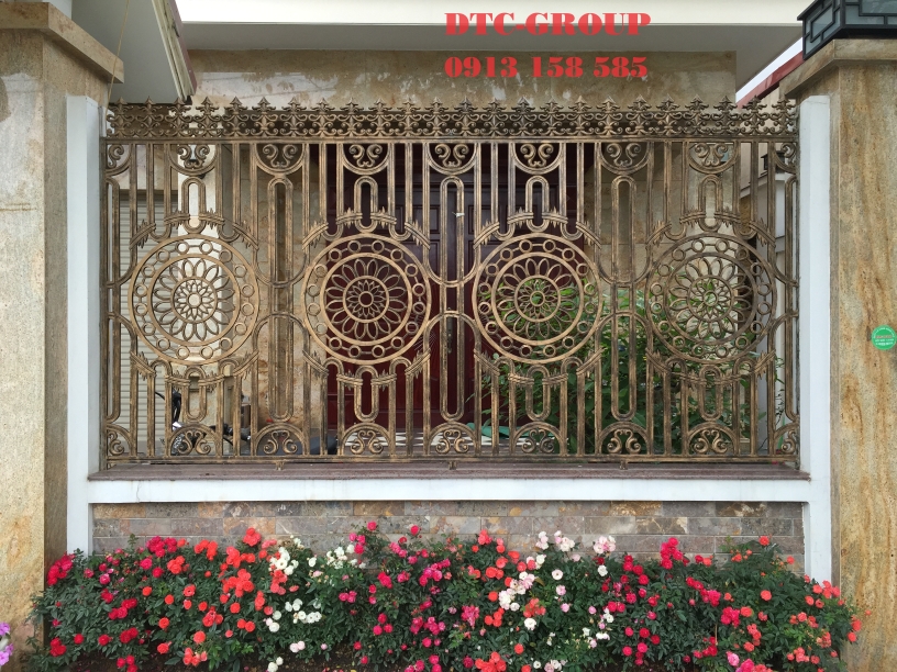 hàng rào biệt thự, hàng rao nhôm đúc