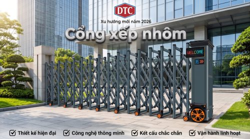 CỔNG XẾP NHÔM THẾ HỆ MỚI 2026 – GIẢI PHÁP BẢO VỆ & NÂNG TẦM DIỆN MẠO DOANH NGHIỆP